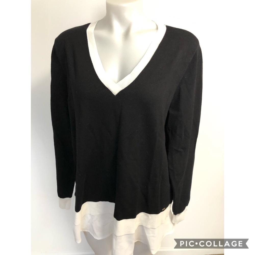 TOMMY HILFIGER Women’s Black V Neck Sweater